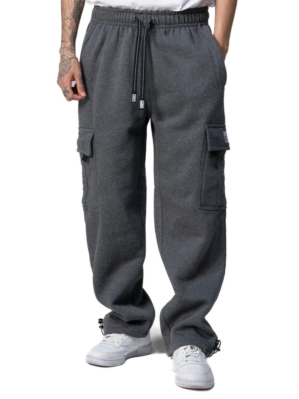 Pro Club Heavyweight Fleece Cargo Pants Gray 3XL Men’s Sweatpants Streetwear